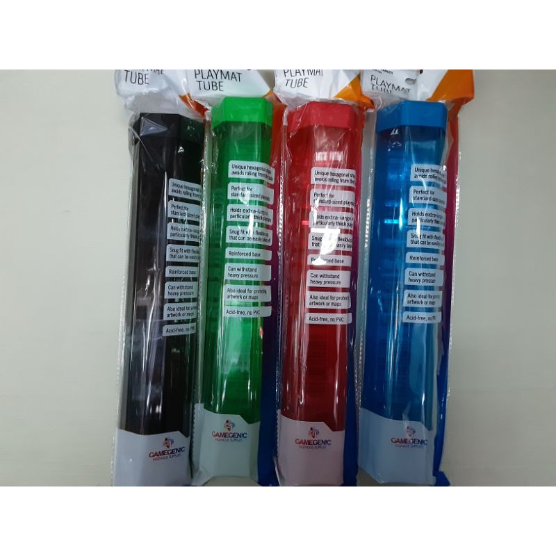Gamegenic Playmat Tube (38cm) [ Blue, Pink, Green, Black, Clear
