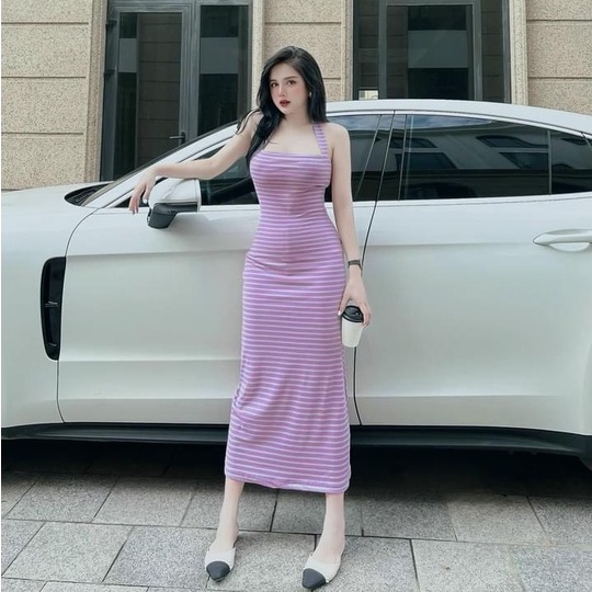 horizontal striped bodycon dress Long Sleeve Bodycon Maxi Dress in Mesh