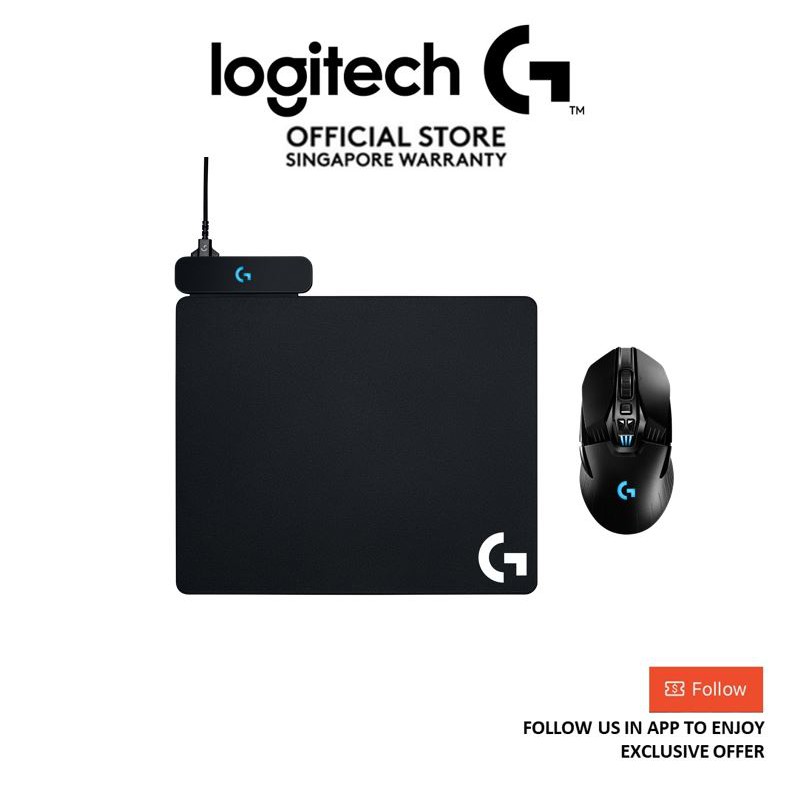 Logitech G Powerplay Wireless Charging System for G703, G903 Lightspeed  Wireless Gaming Mice with G903 Lightspeed Wireless Gaming Mouse W/Hero 16K