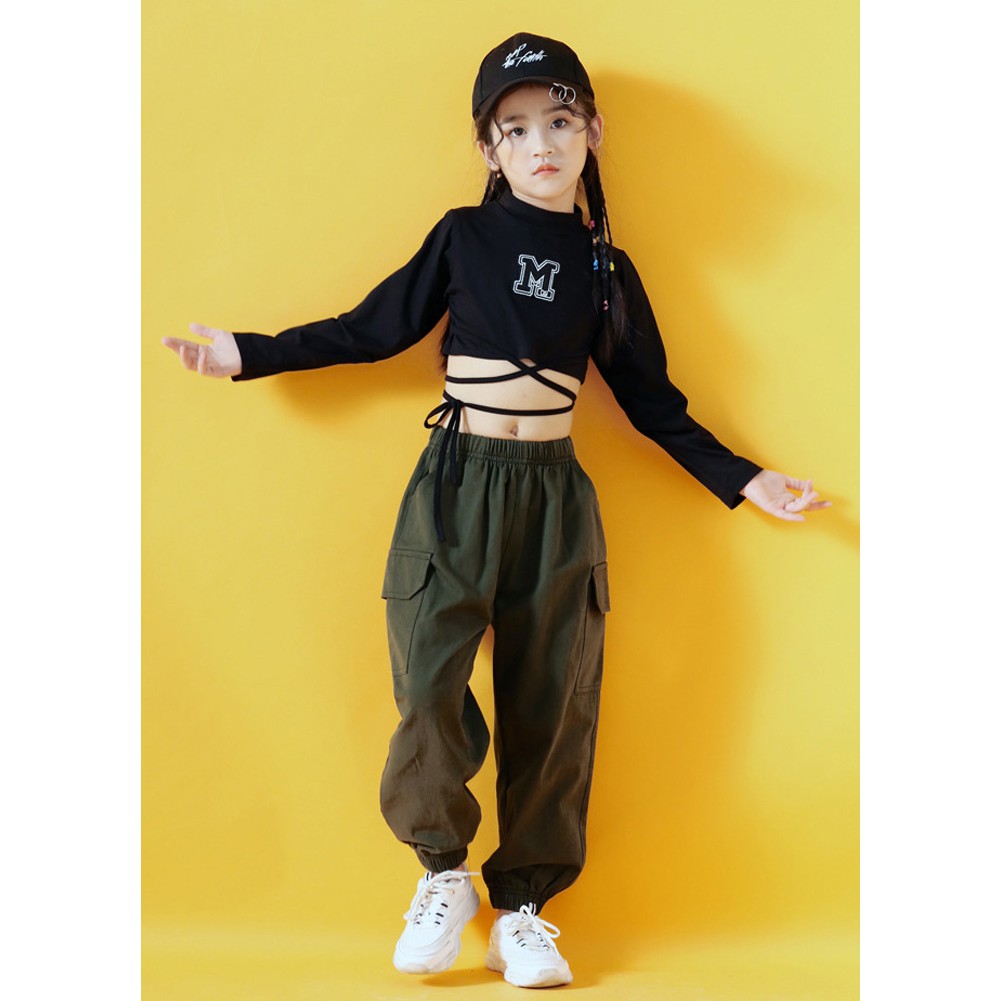 Crop Jogger Pants Fashion For Girl Crop Top Black Jogging Pants
