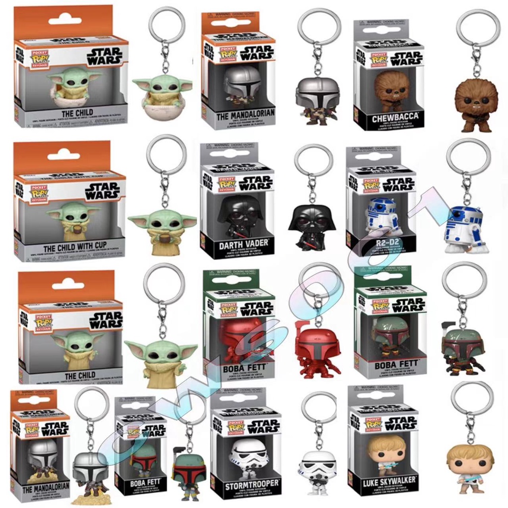 FUNKO POP Star Wars Series Pocket Keychain The Mandalorian