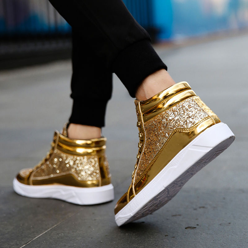 Gold on sale casual shoes