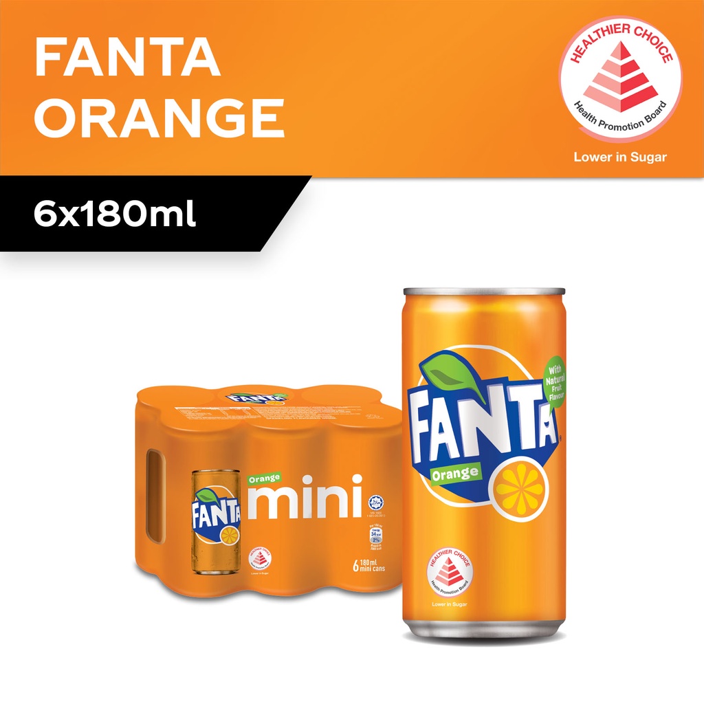 Fanta Orange Mini Cans (6 x 180ml) | Shopee Singapore