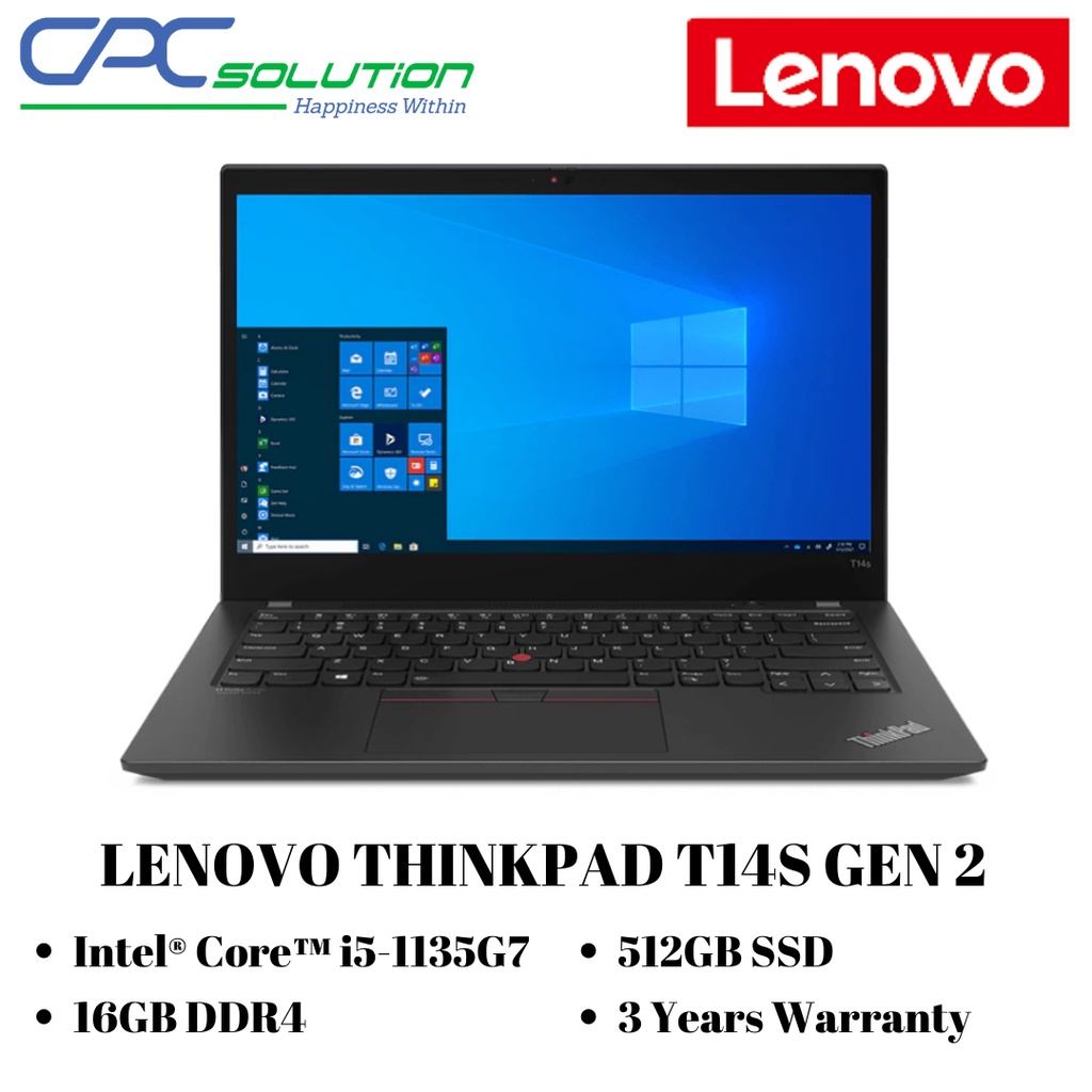 Lenovo ThinkPad T14s Gen 2 i5-1135G7 8 GB Ram 500 GB SSD (Gebraucht) in