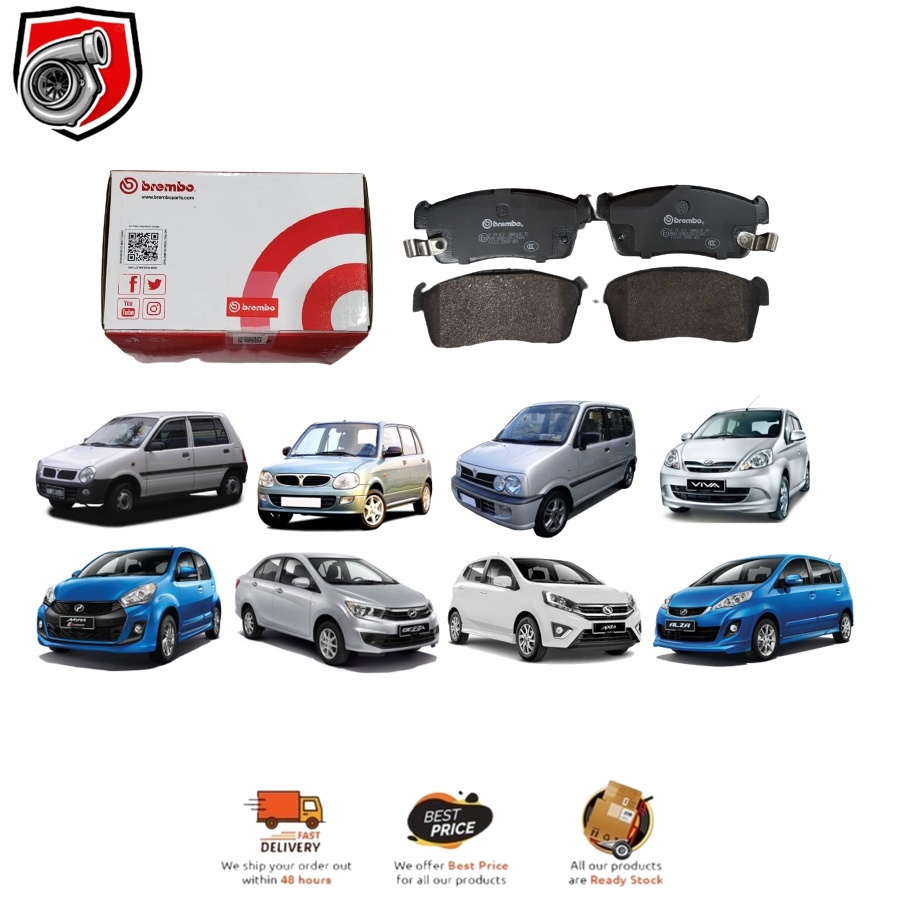 Brembo BRAKE PAD PERODUA KANCIL/KELISA/KENARI/VIVA/MYVI/ALZA/KEMBARA