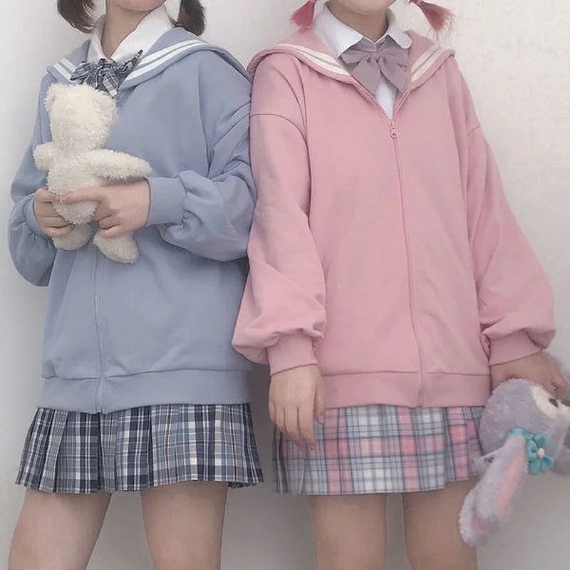 Jacket SWEATER LOLITA KOREAN STYLE SEIFUKU JAPAN BIG SIZE READY Shopee Singapore