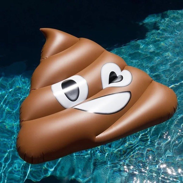 可 Creative Styling Floating Board Poop Bed Row Inflatable Swimming Ring ...