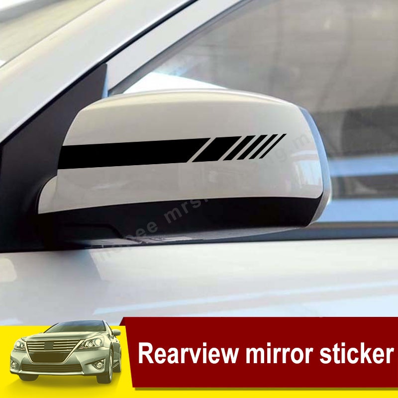 Car Rearview Sticker Fashion Mirror Trim Decal Auto Racing Strips Decal ...