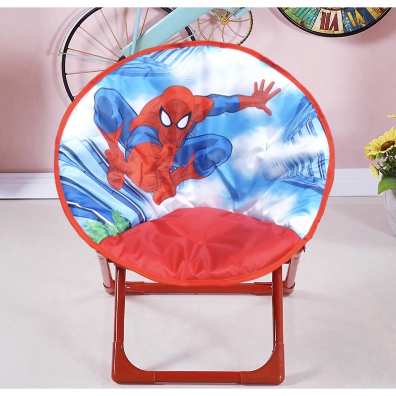 Kids Foldable Chair Children s beach Chair Moon Chair Foldable Chair FROZEN PEPPA PIG SPIDERMAN Shopee Singapore