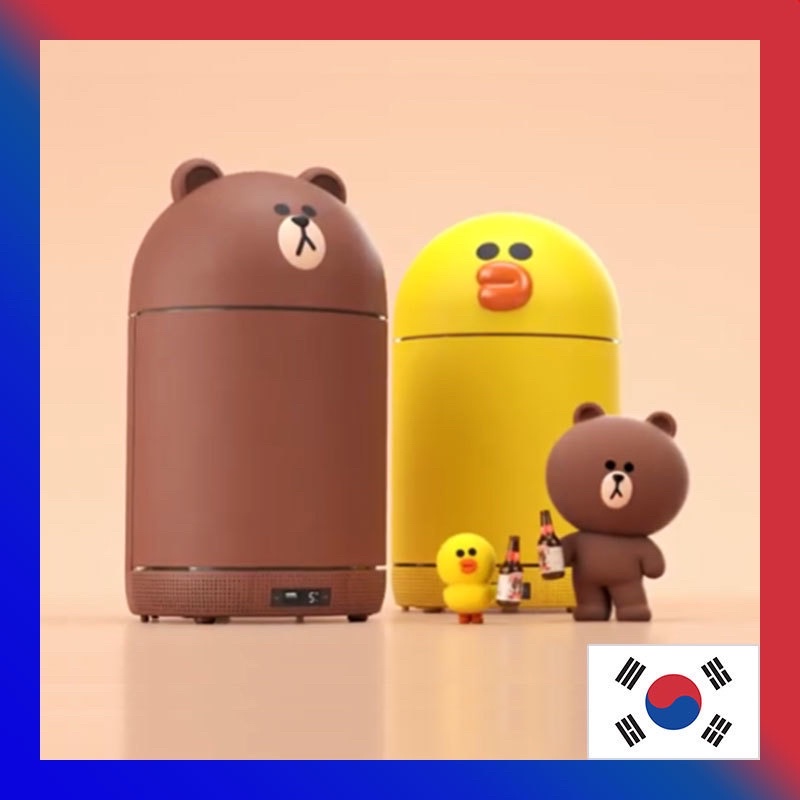 [Line Friends] mini refrigerator cosmetic storage Bluetooth Speaker 31L  220V DHL 