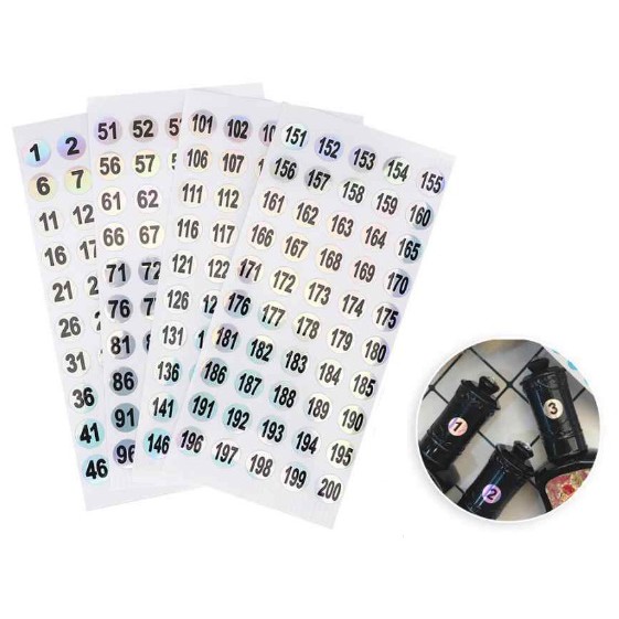 Numbering 1 to 50 - 100 till 200 Label Serial Number Sticker | Shopee ...