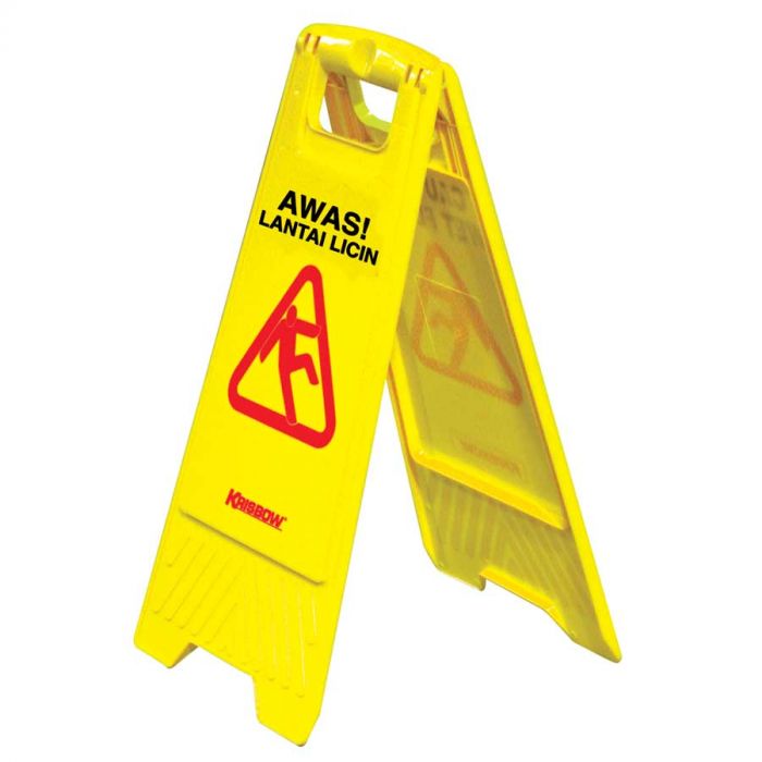 Krisbow FLOOR SIGN BEWARE OF SLIP FLOOR KW1800108 | Shopee Singapore
