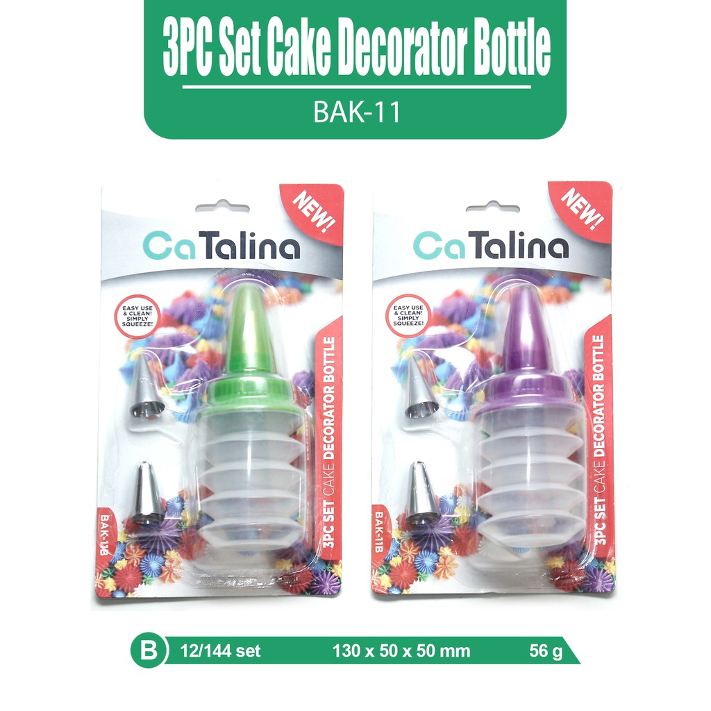 Alat Hias Dekorasi Kue Decorator Bottle 3 Pcs - Gambar 2