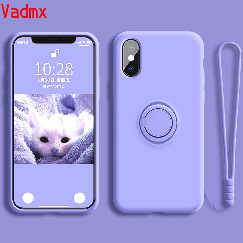 Soft Liquid Silicone Case For iPhone X XS Max 8 7 Plus SE 2020 Covers ...