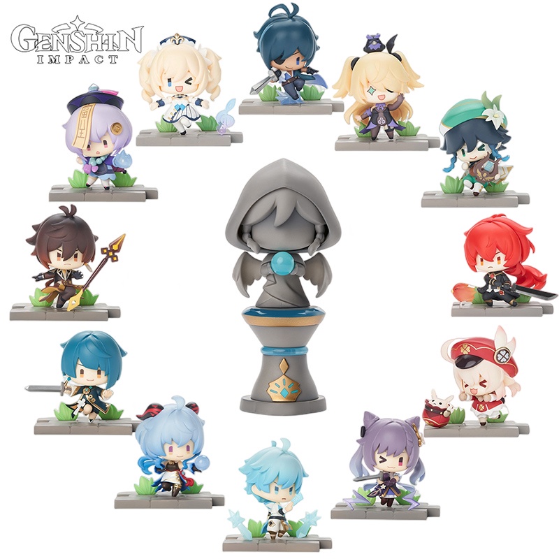 Anime Figure 14 Style Genshin Impact Game Cartoon Keqing Ganyu Zhongli ...