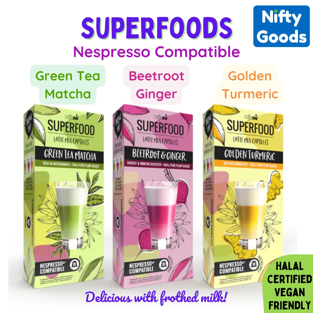 🍃 Superfood Latte Nespresso Compatible Capsule Pod Halal Green Matcha
