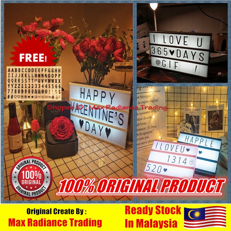 Led Box Light Box Message Box Letter Box Led Alphabet Light Cinema ...
