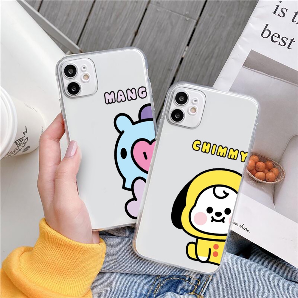 Bt21 Rj Chimmy Bts Clear Phone Case For Iphone 6 6S 7 8 Plus X Xs Xr Xsmax  11 Pro Promax 12 13 Promax | Shopee Singapore