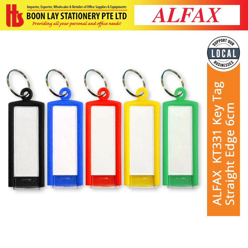 ALFAX KT331 Key Tag Straight Edge 6cm 20pcs per pkt | Shopee Singapore