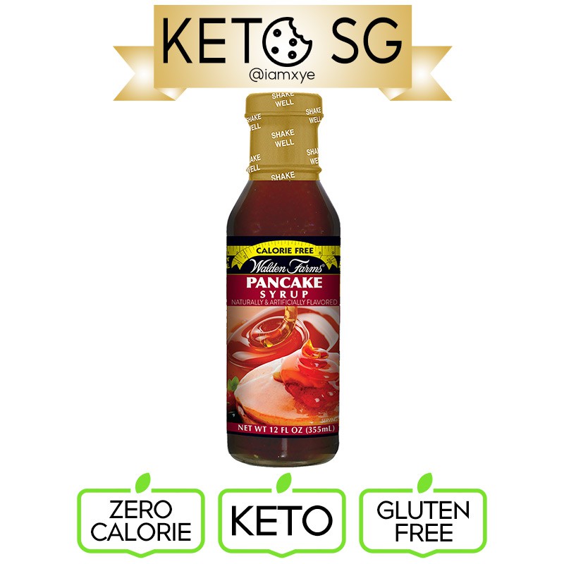 Walden Farms Keto Pancake Syrup Sugar Free Maple Sauce Zero Calorie