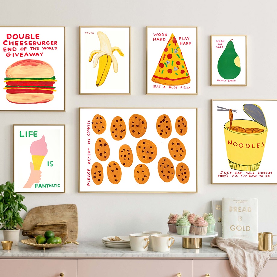 David Shrigley Bananas Avocados Pears Cookies Lemons Noodles Wall Art ...