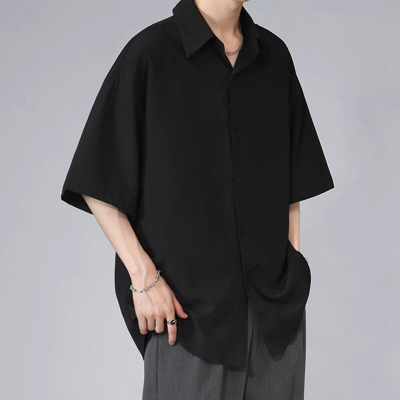 Summer Hong Kong Style Short Sleeve Men's Shirt Korean Casual INS Non ...