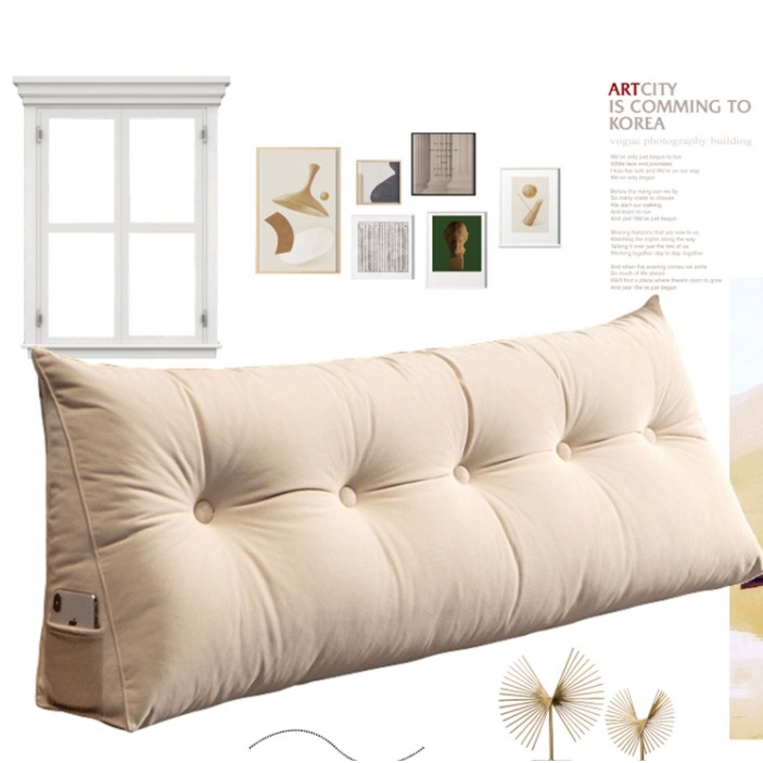 bed cushion long bolster headboard cushion cover (headboard) Shopee