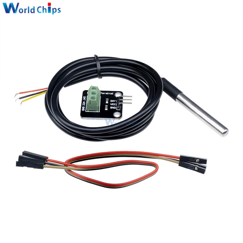 DS1820 Stainless Steel Package Waterproof DS18b20 Temperature Probe ...