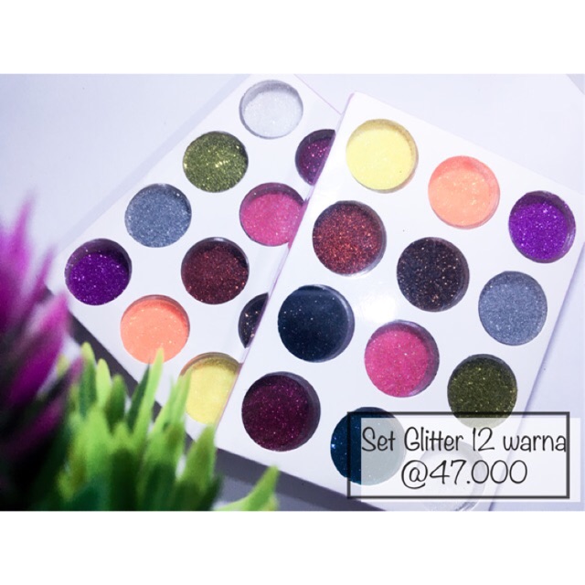 1 SET GLITTER COLOR CONTAINS 12 pcs (very soft) | Shopee Singapore