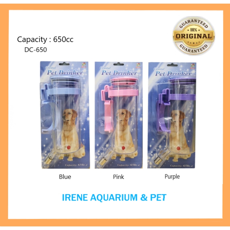 Percell Crystal Pet Drinker for Pets 450cc/650cc Random Colour