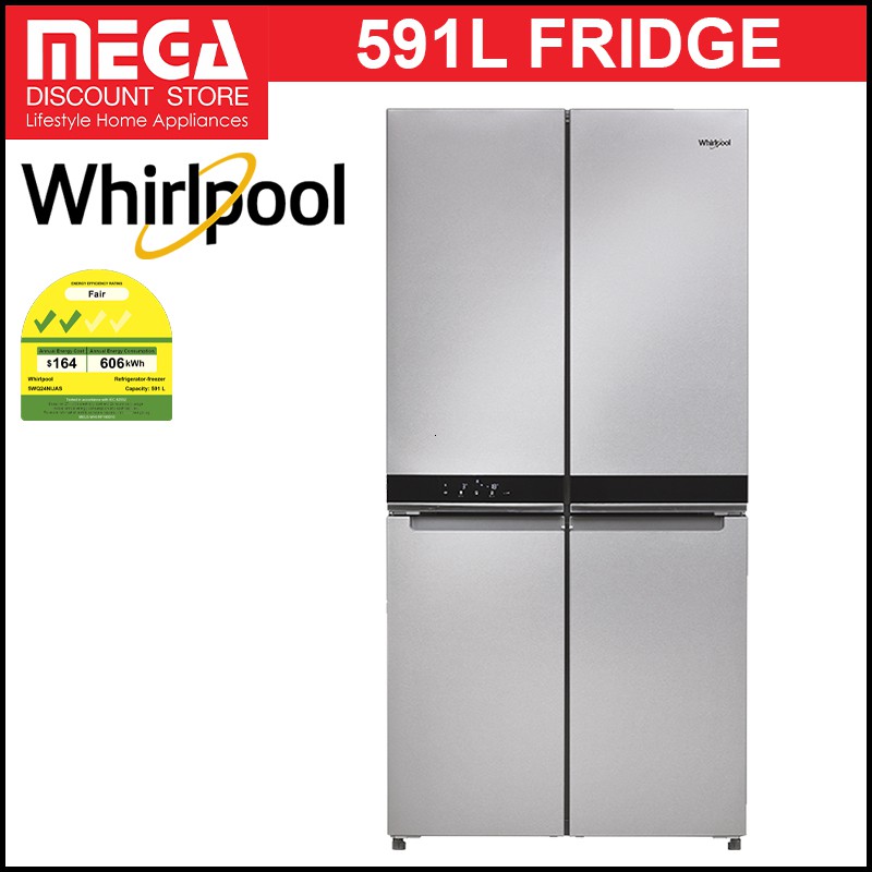 WHIRLPOOL 5WQ24NIJAS 591L SIDEBYSIDE FRIDGE (2 Ticks) Shopee Singapore