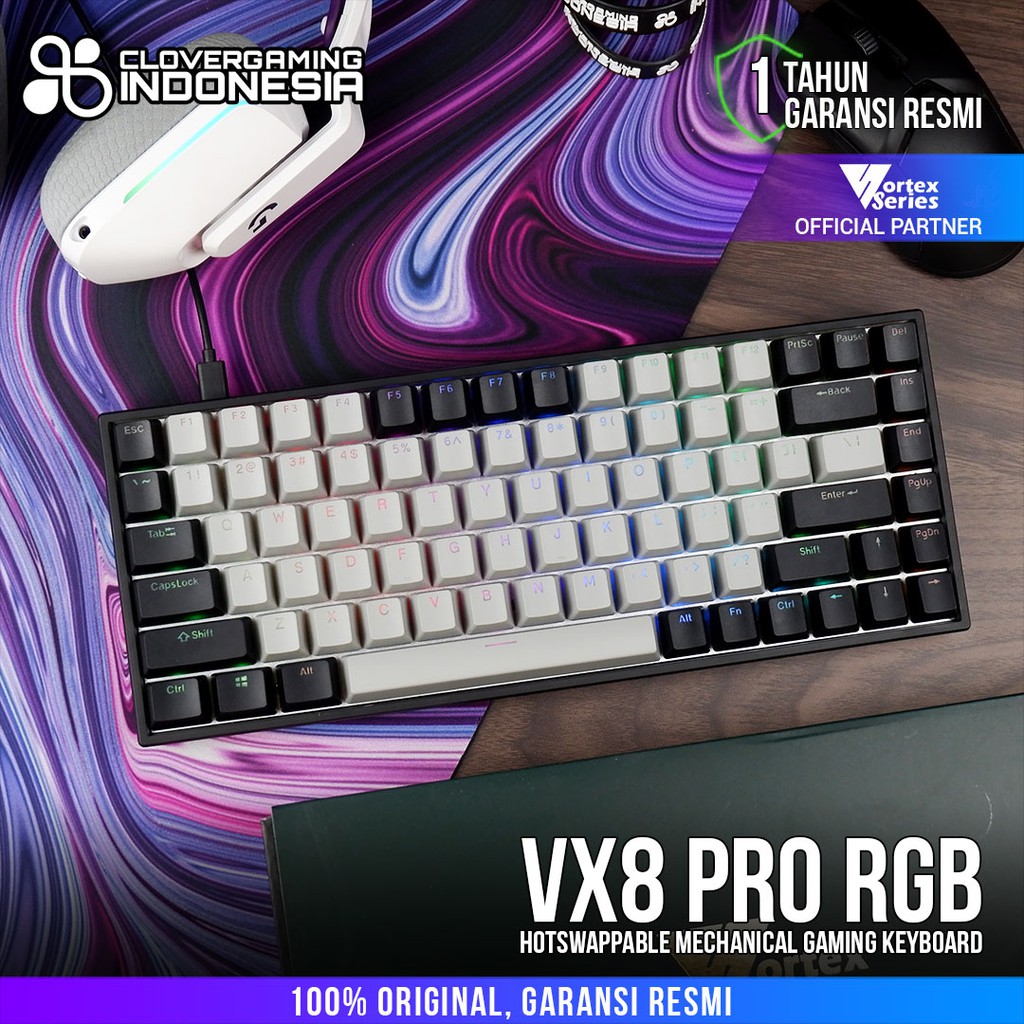Vortexseries VX8 PRO RGB Hotswappable Mechanical Gaming Keyboard ...