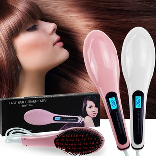 Electric fast hotsell hair straightener brush