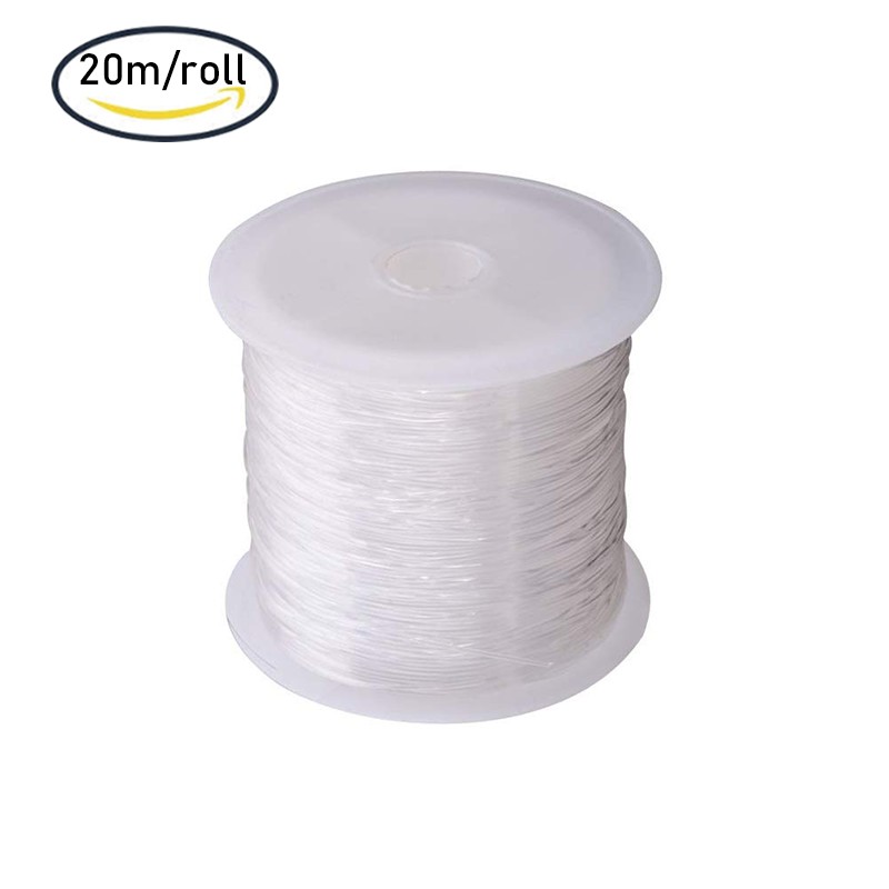 20m 0.5mm Crystal Nylon Thread Fishing Line Wire for Craft Bracelet Beading  and Jewelry Making