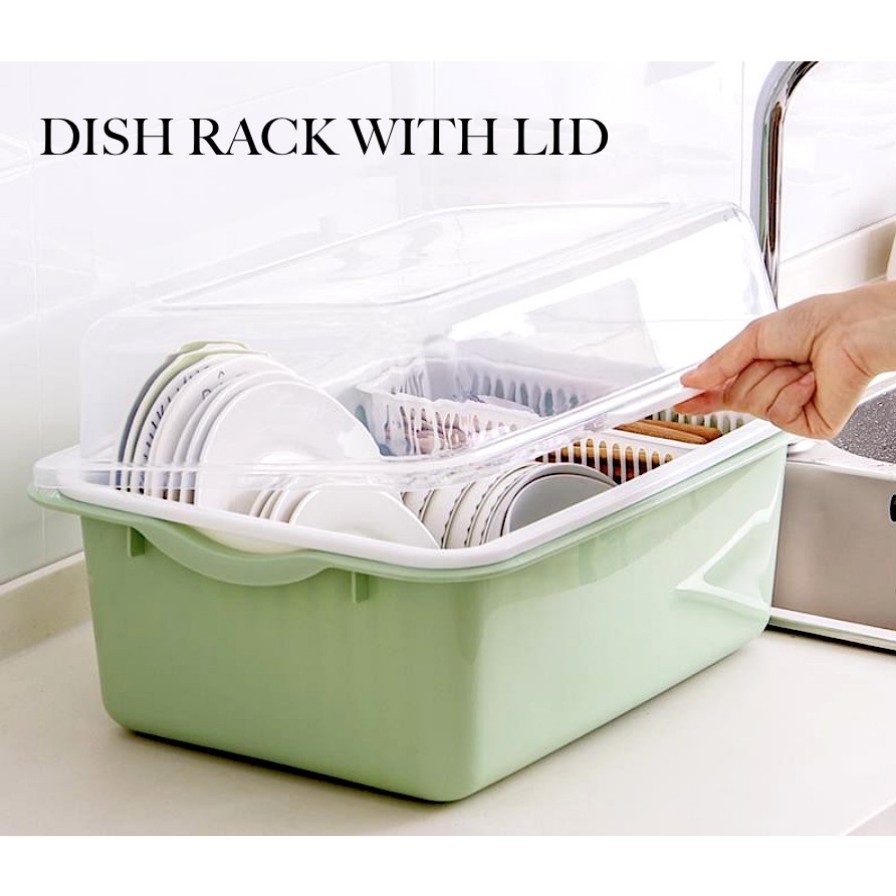 Dish rack best sale with cover shopee