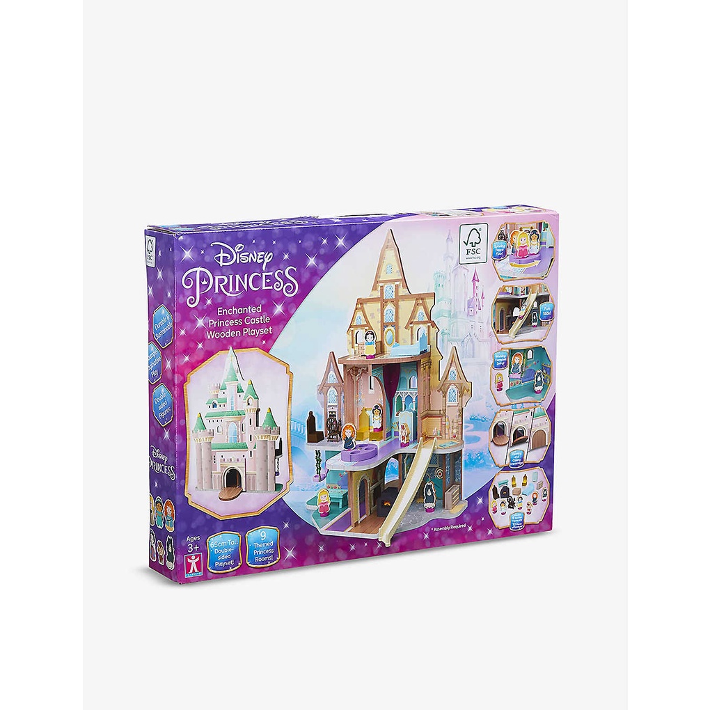 DISNEY PRINCESS Enchanted Princess Castle wooden playset 52cm Shopee