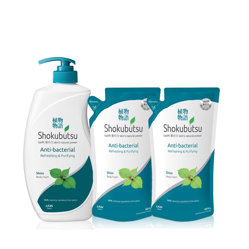 Shokubutsu AntiBacterial Body Foam Refreshing & Purifying 900ml