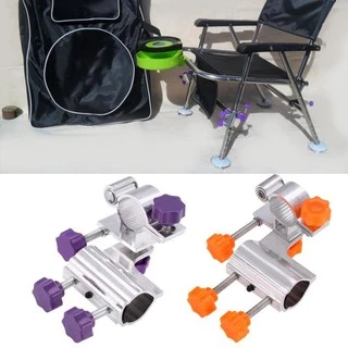 Cheap Fishing Chair Umbrella Holder 360-degree Rotatable Aluminum Alloy  Clamp Bracket Umbrella Mount Clip For Fish Chair