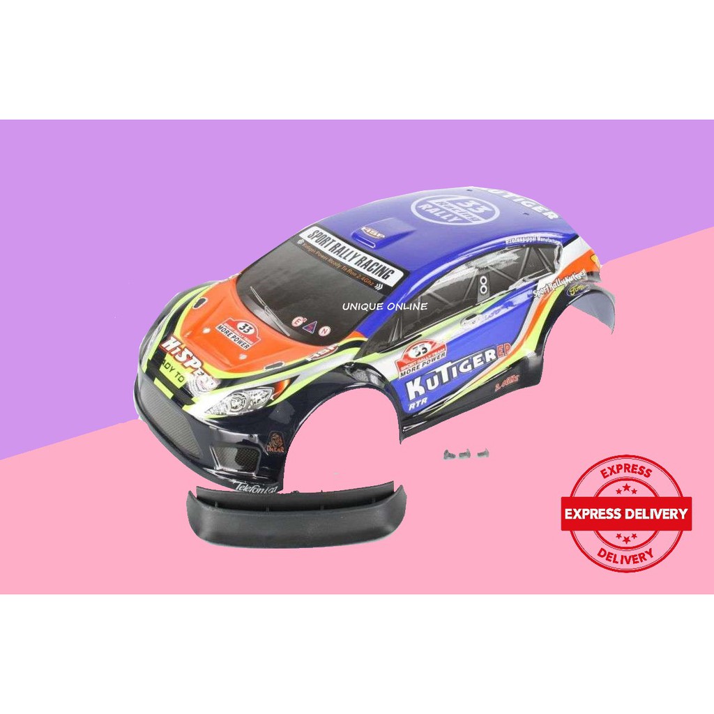 🔥 HSP 1/10 RALLY KUTIGER ON ROAD BODY SHELL RACING CAR SPARE