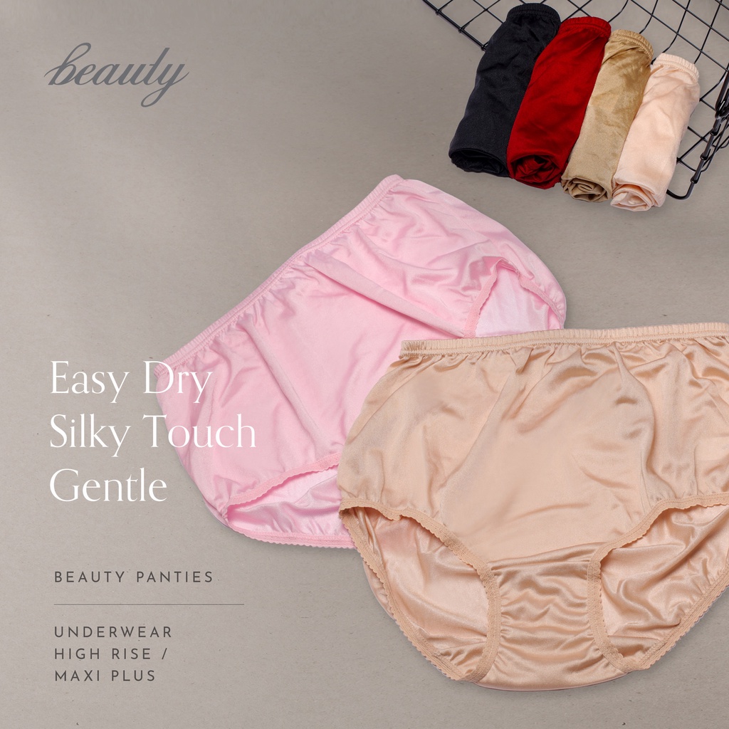 Beauty Lingerie - N02818 100% Nylon/ Underwear/ Panty/ High Rise/ Maxi  Plus/ Plus Size/ Large/ Silky Soft/ Comfortable