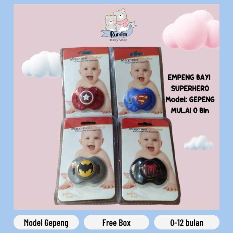 Silicone Superhero Baby Pacifier Free Box | Shopee Singapore