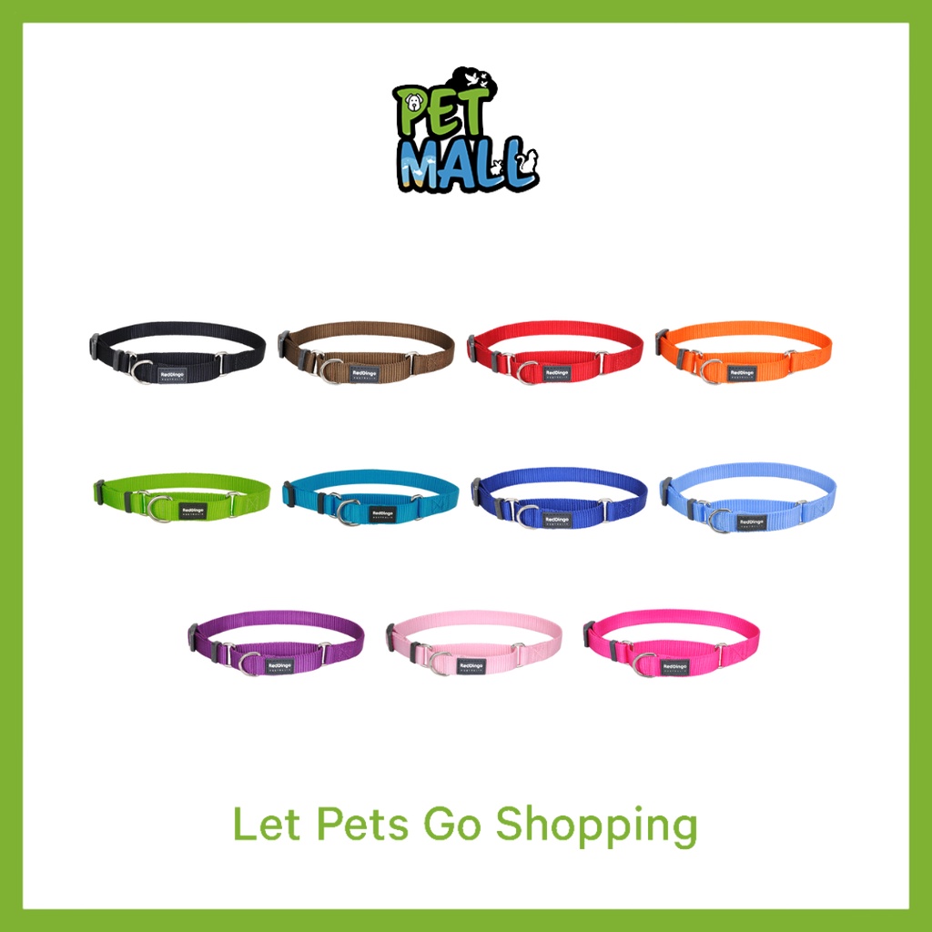 Red Dingo Martingale Half Check Dog Collar (10 Colours) Shopee Singapore