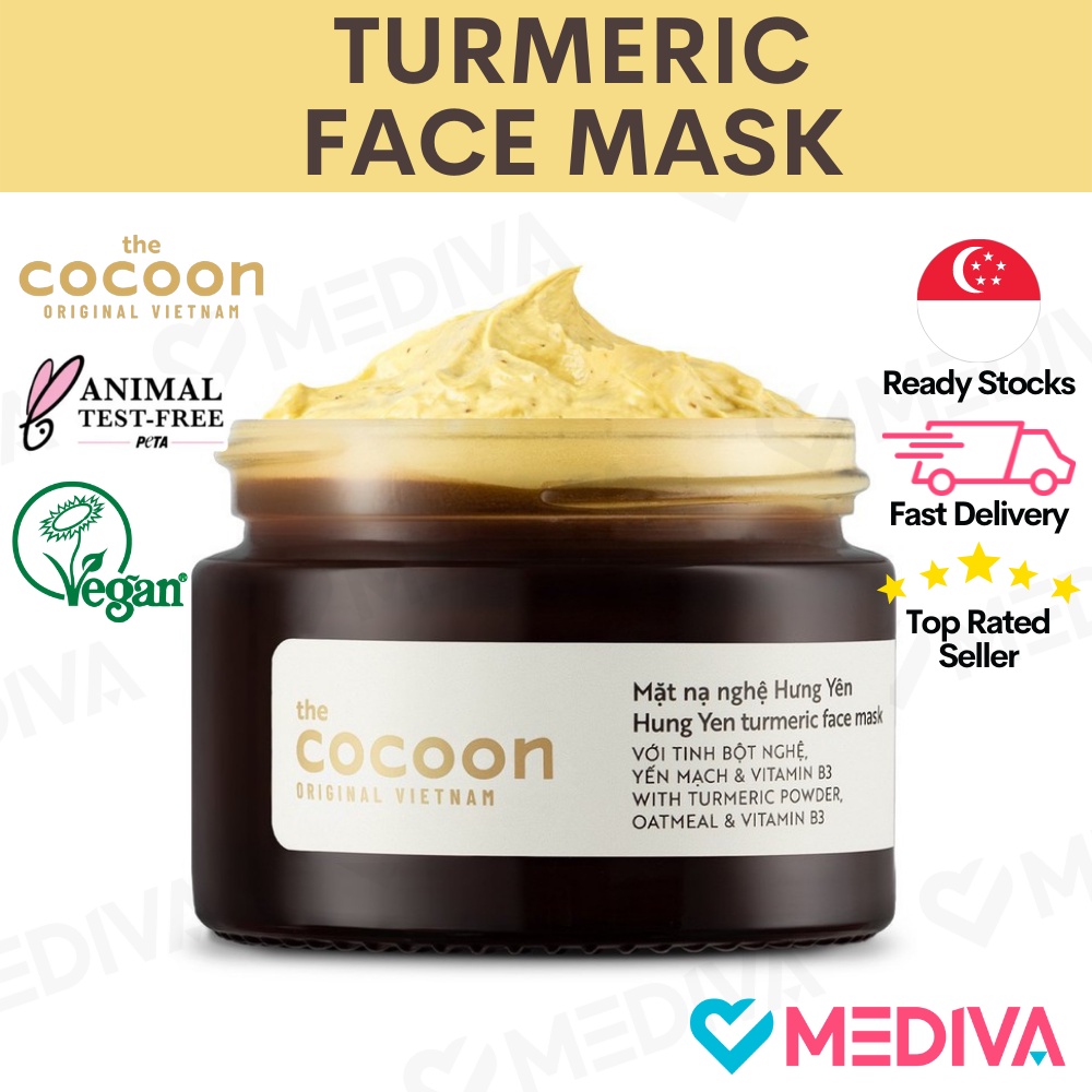 Turmeric Face Mask with Vitamin B3 & Oat Extract 30ml | Curcumin for ...