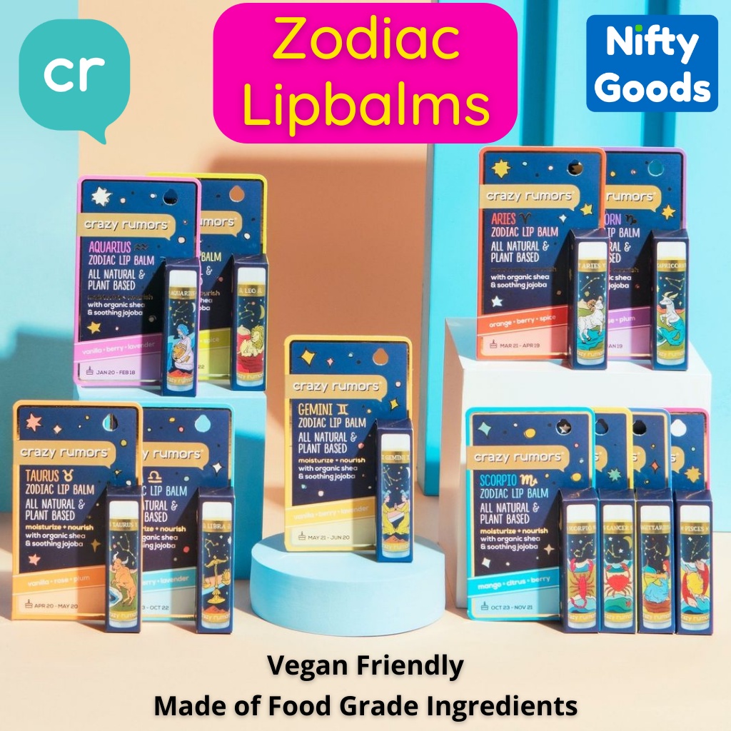 Crazy Rumors Zodiac Lip Balm – Leo Edition, 4,4 Ml, Mit Zitrus- & Gewürznoten, Feuchtigkeitsspendend