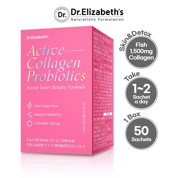 [Inner Beauty] Low Molecular Fish Collagen Probiotics (2g x 50 pcs) Powder Halal Friendly Detox Skin Health Weight Loss Skincare K-Beauty