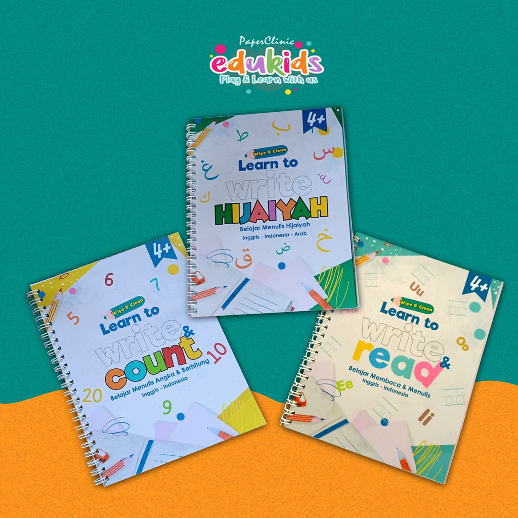 Children's book Learn To Write Blank Letters Numbers wipe and clean