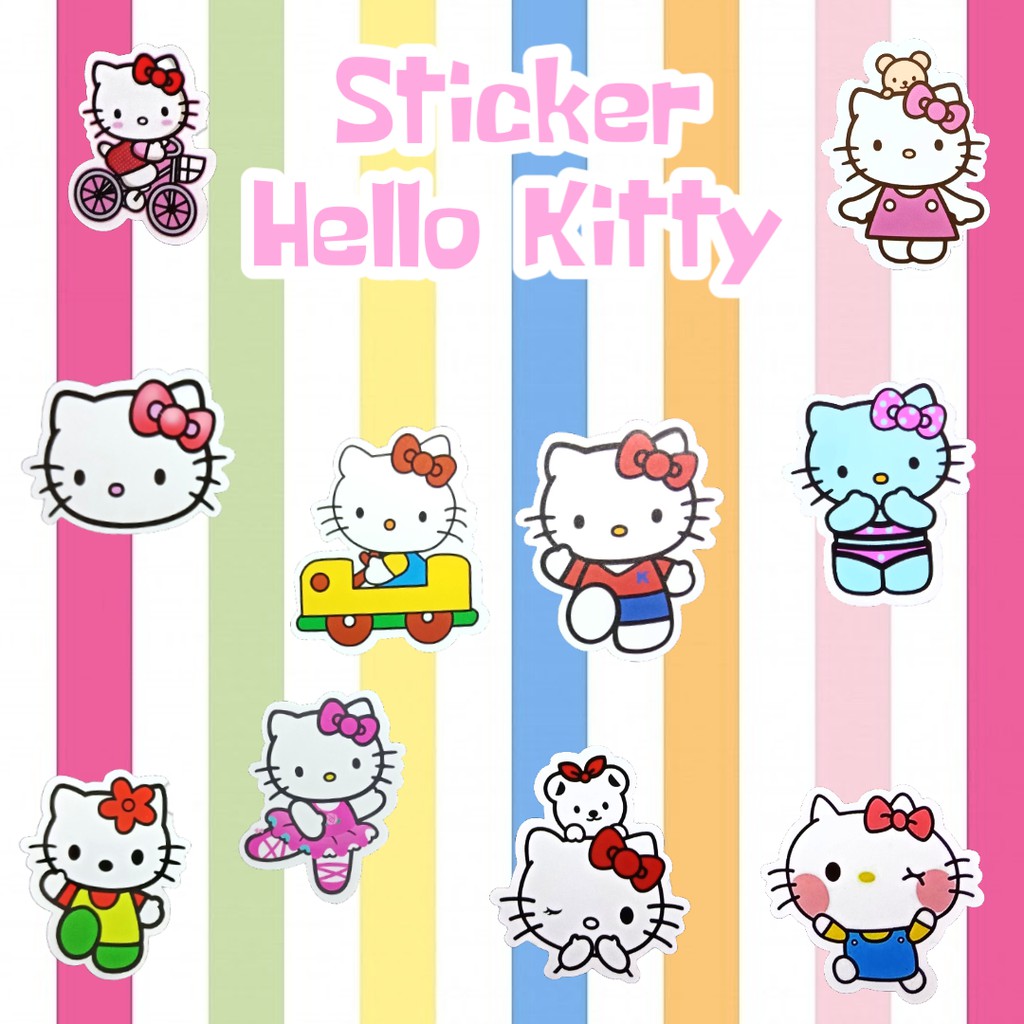 Hello Kitty Sticker | Book Stickers | Laptop Stickers | Suitcase ...
