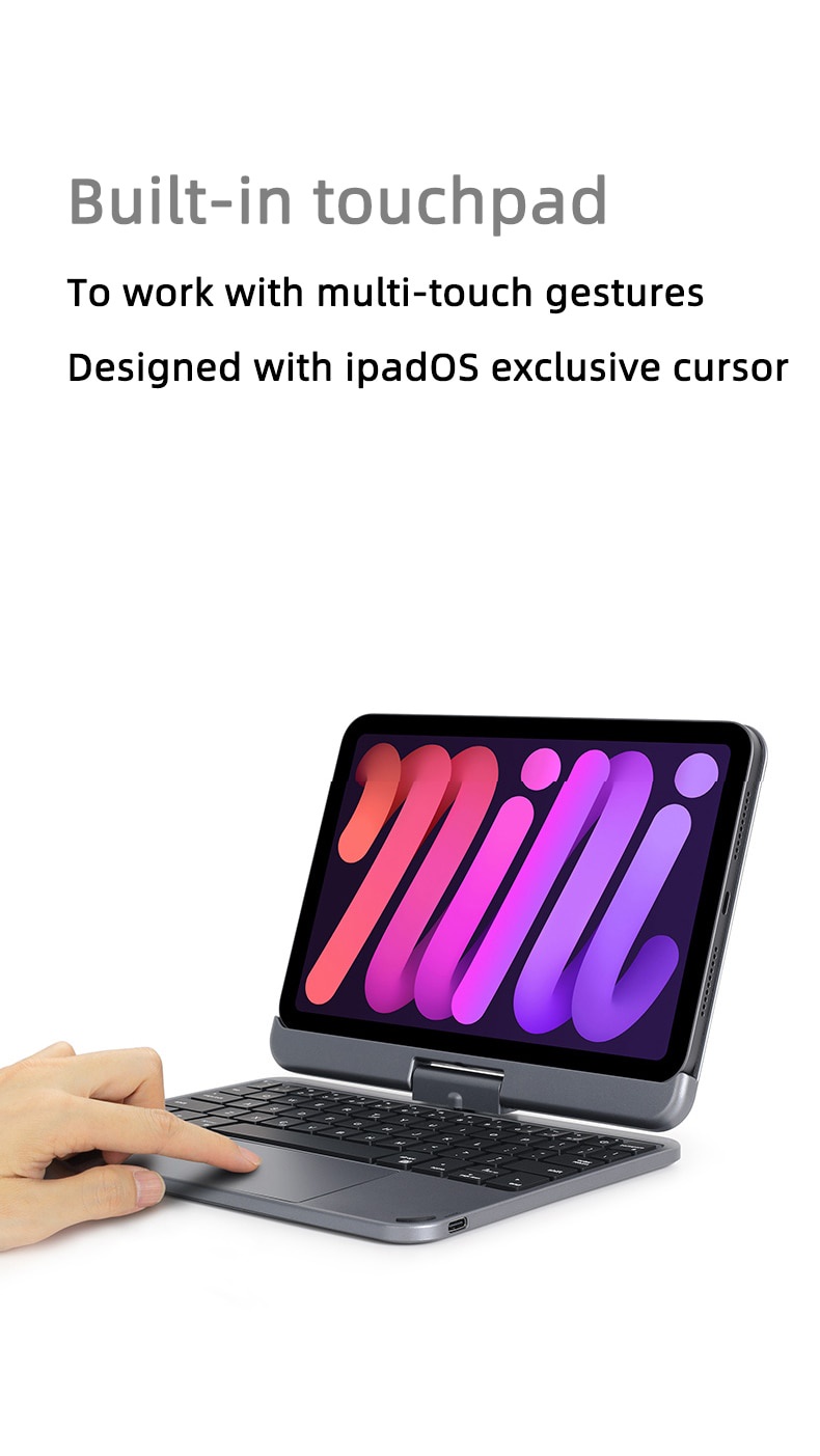 GOOJODOQ for ipad Keyboard Case For ipad Mini 6 2021 Cover For