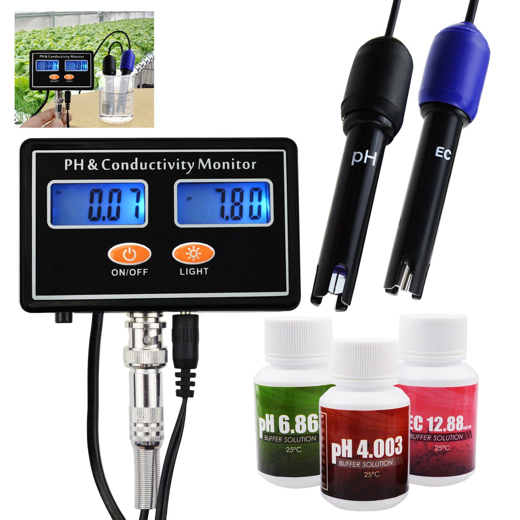 Online PH & EC Conductivity Monitor Meter Tester ATC, Water Quality ...