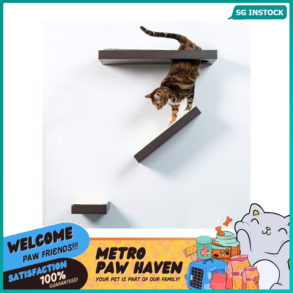 [sg stock] PetFusion USA Cat Activity Wall Shelves Sisal Scratching